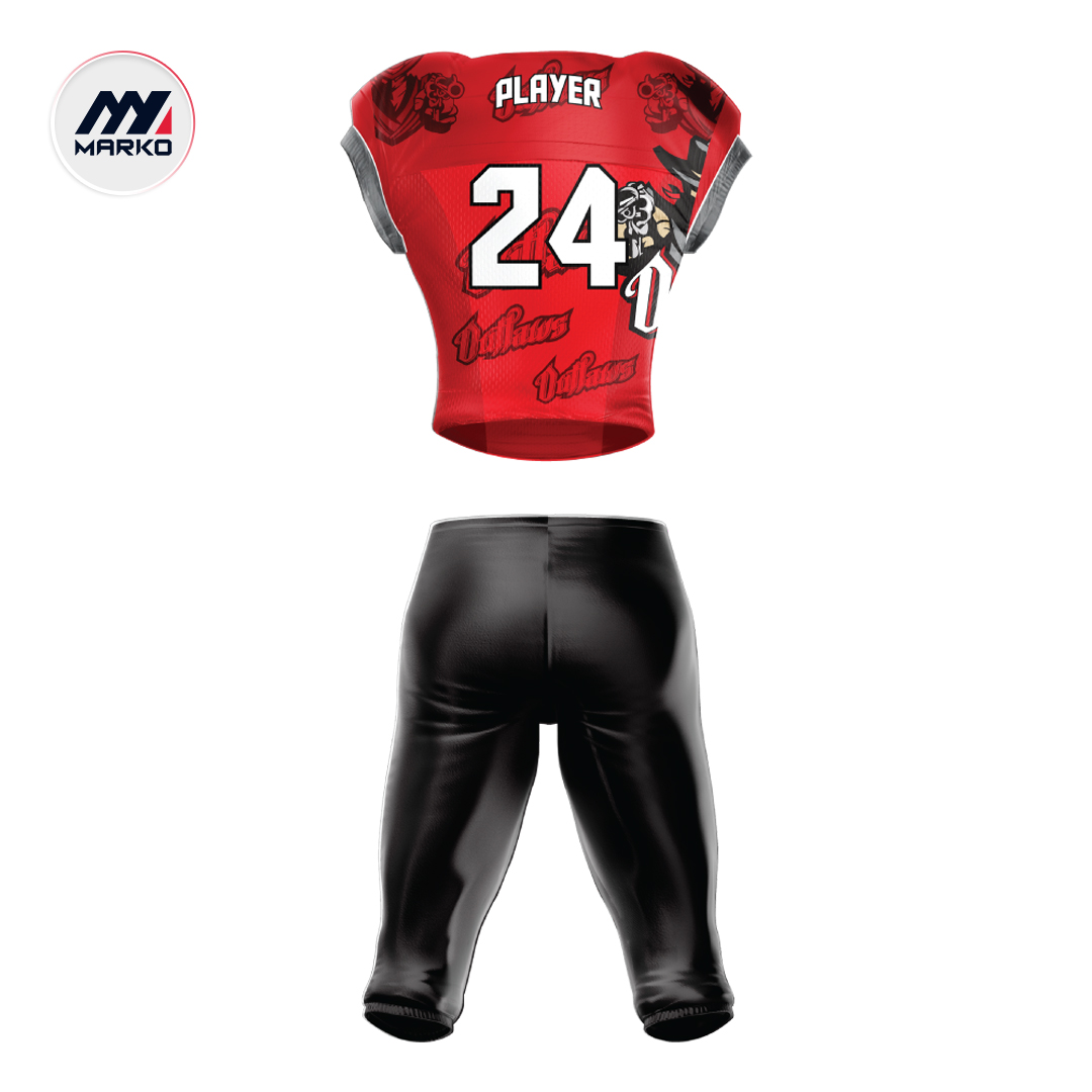American Football Uniform Sublimated Pearl American Football Uniform Sublimated Pearl